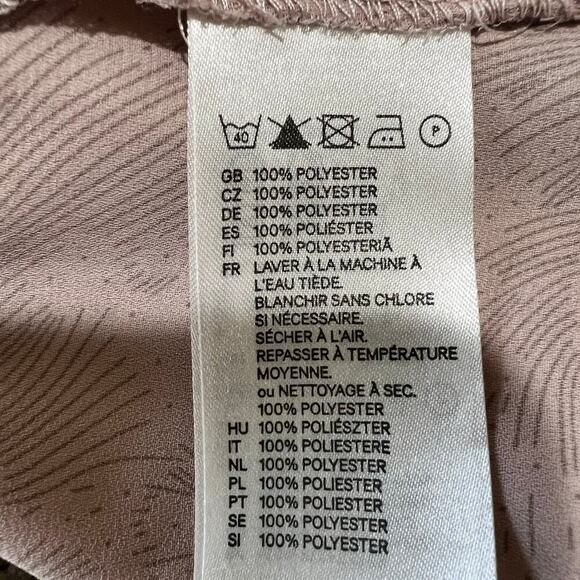 H&M women's size 6 blouse, elastic short sleeve, pink/mauve - Picture 8 of 8